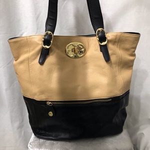 Emma Fox leather tote hobo bag purse EUC